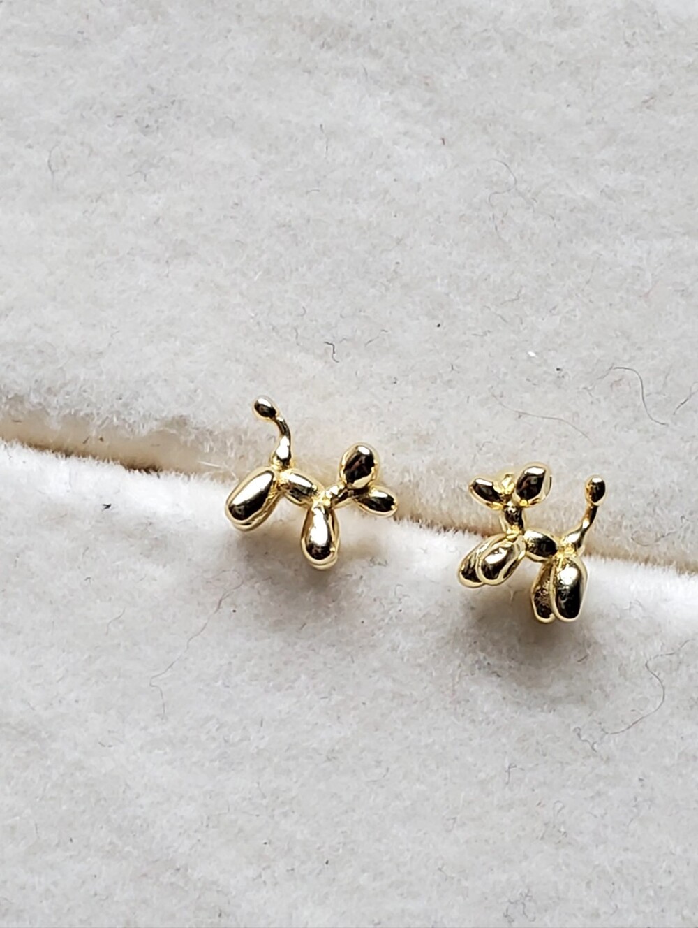 Dog Balloon Stud Earrings - 925 Sterling Silver • 0.85g